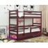 Кровать Двухъярусная с Ящиками 80х190 и бортиком защитным внизу Wellmebely Соня Трансформер сосна Махонь Л6