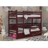 Кровать Двухъярусная с Ящиками 80х190 и бортиком защитным внизу Wellmebely Эрика Трансформер сосна Махонь Л6