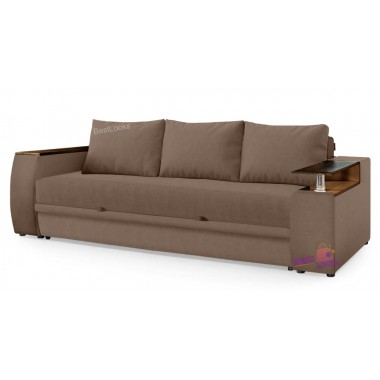 Диван Прямой Соната Киевский Стандарт 255х110 Еврокнижка Жаккард Капучино Нэо (17)