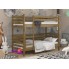 Кровать Двухъярусная 80х190 Wellmebely Эрика Трансформер сосна Орех Светлый Л6