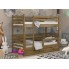 Кровать Двухъярусная с Ящиками 80х190 и бортиком защитным внизу Wellmebely Эрика Трансформер сосна Орех Светлый Л6