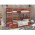Кровать Двухъярусная с Ящиками 80х190 Wellmebely Эрика Трансформер сосна Яблоня Л6