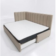 Кровать трансформер 2в1 Soft Twix 90x200 / 180х200 Mebel-Day Велюр Бежевый Divotex Simple 4
