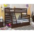 Кровать Двухъярусная с Ящиками 80х120х200 Wellmebely Кай Трансформер сосна Орех Темный Л6