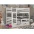 Кровать Двухъярусная с Ящиками 80х200 и бортиком защитным внизу Wellmebely Эрика Трансформер сосна Белый Л6
