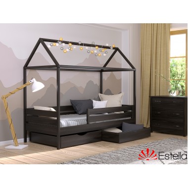 Кровать Детская с ящиками 80х190 Без бортика Estella Амми Венге (Массив-106) Л4