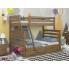 Кровать Двухъярусная с Ящиками 80х120х190 Wellmebely Кай Трансформер сосна Орех Светлый Л6