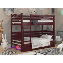 Кровать Двухъярусная с Ящиками 80х190 Wellmebely Эрика Трансформер сосна Махонь Л6