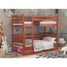 Кровать Двухъярусная с Ящиками 80х190 Wellmebely Эрика Трансформер сосна Яблоня Л6