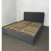 Кровать полуторная ADSmebli Rich 120x190 Велюр Серый Divotex Simple 54