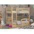 Кровать Двухъярусная с Ящиками 80х190 и бортиком защитным внизу Wellmebely Эрика Трансформер сосна Бук Л6