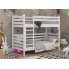 Кровать Двухъярусная 80х200 Wellmebely Эрика Трансформер сосна Белый Л6