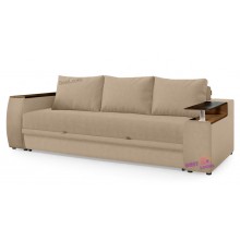 Диван Прямой Соната Киевский Стандарт 255х110 Еврокнижка Велюр Бежевый Канна (05)