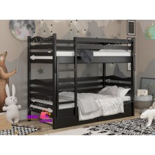 Кровать Двухъярусная с Ящиками 80х190 Wellmebely Эрика Трансформер сосна Венге Л6