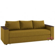 Диван Прямой Фокус-2 Киевский Стандарт 235х100 Еврокнижка Велюр Горчичный Флокс (40)